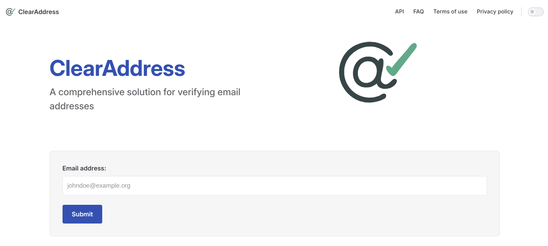 ClearAddress — screenshot