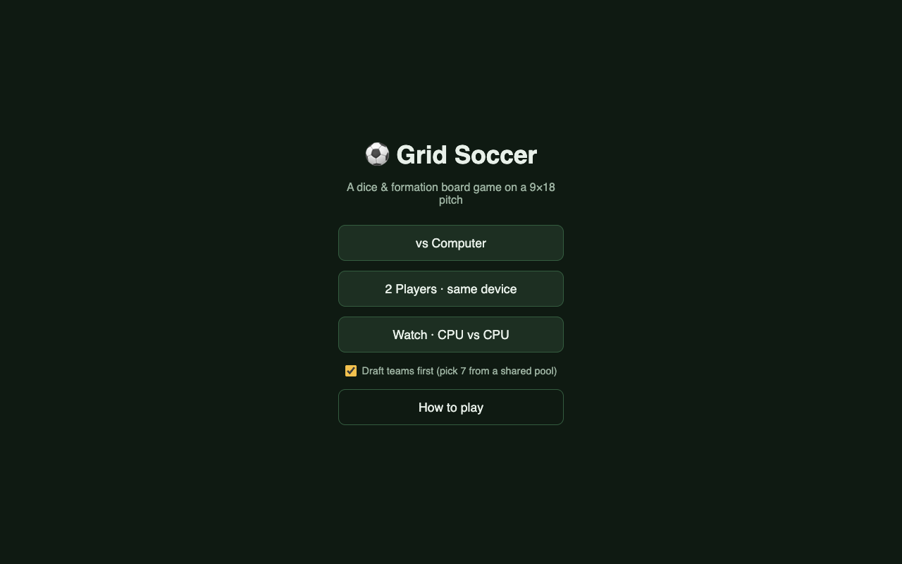 Grid Soccer — screenshot