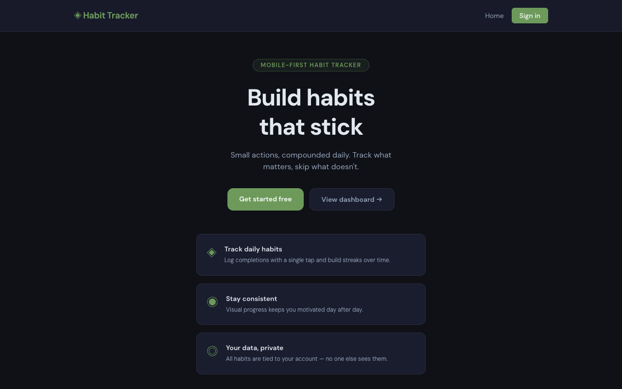 Habit Tracker — screenshot