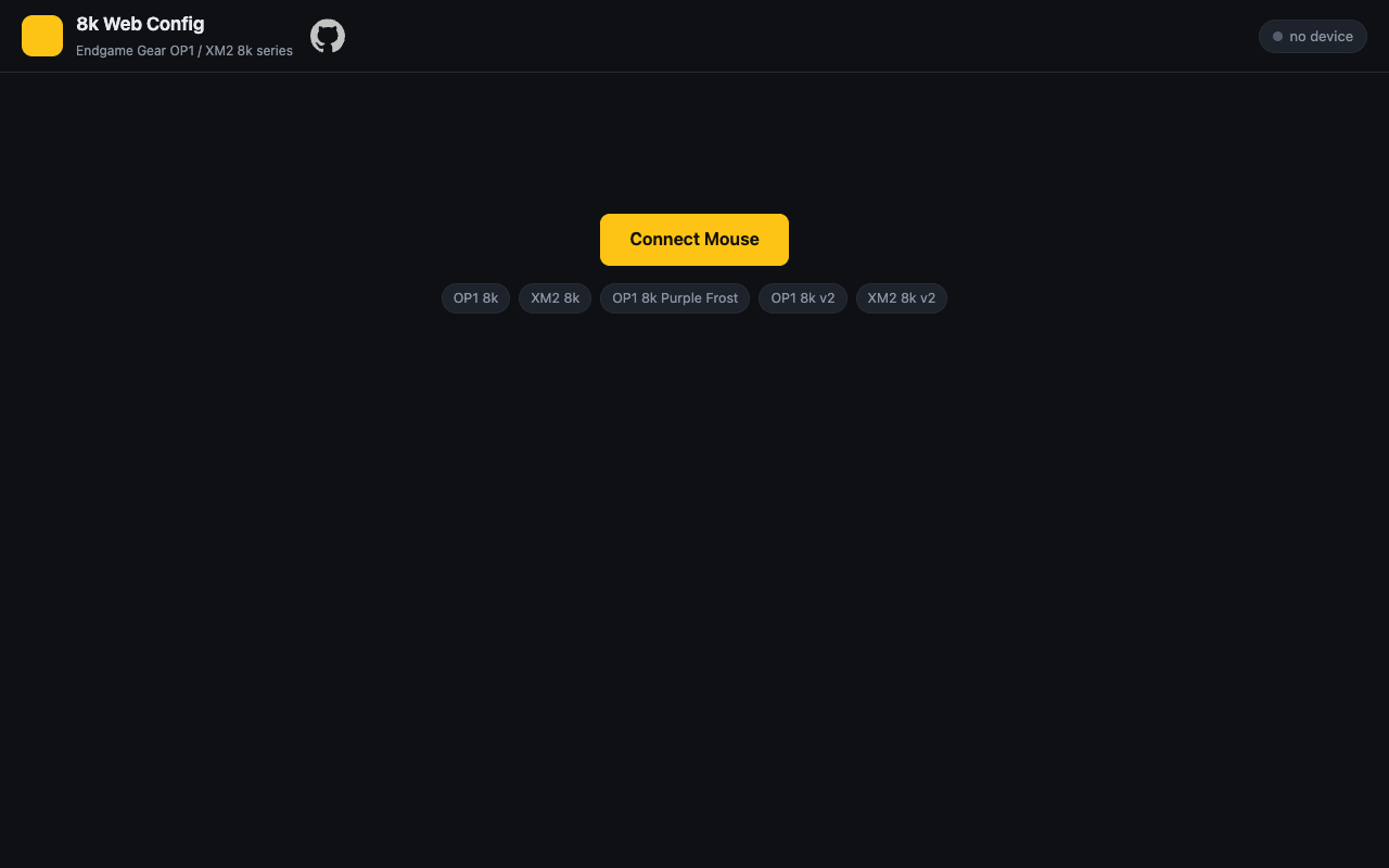 Endgame Gear 8k Web Config — screenshot