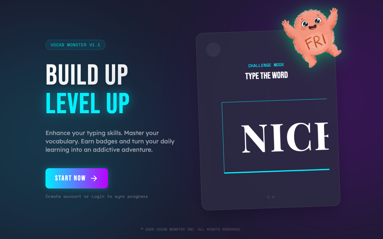 Vocab Monster — screenshot