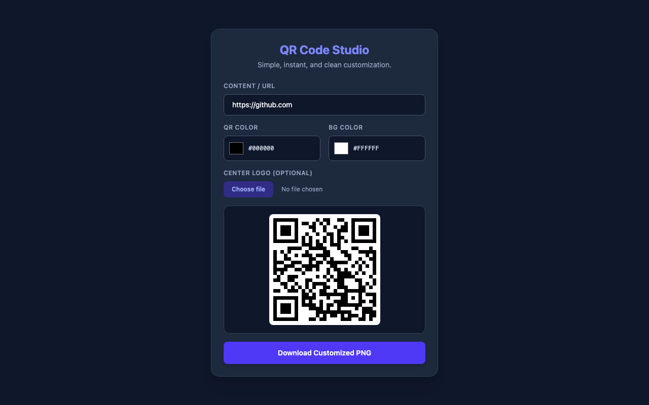 QR Code Studio — screenshot