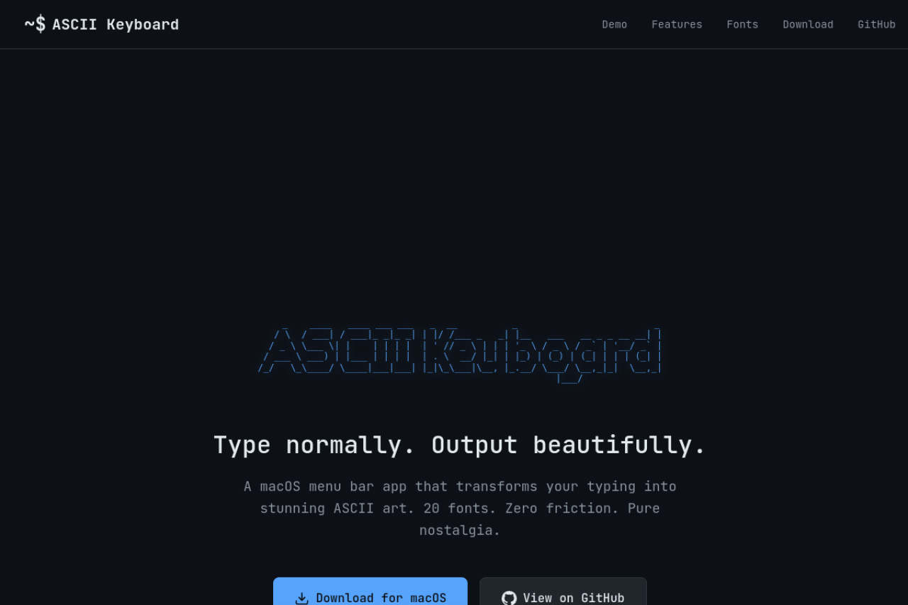 ASCIIKeyboard screenshot