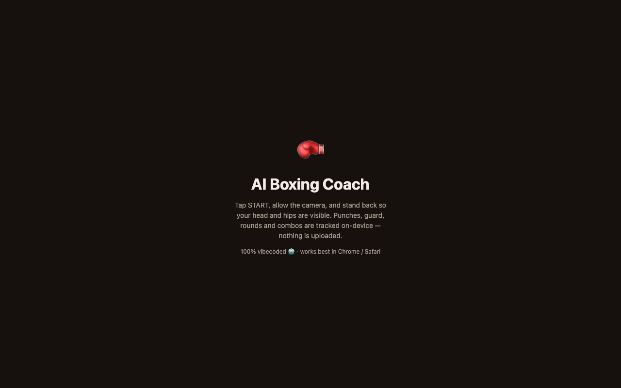 AI Boxing Coach — screenshot