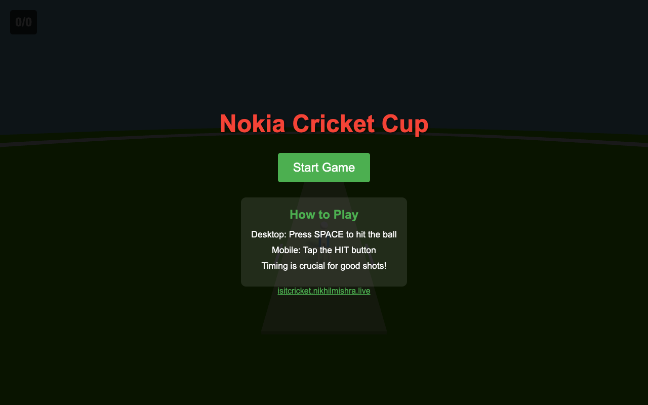 Nokia Cricket Cup — screenshot