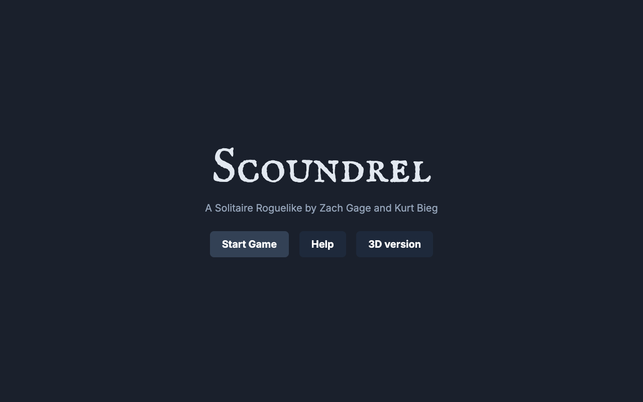Scoundrel Solitaire — screenshot