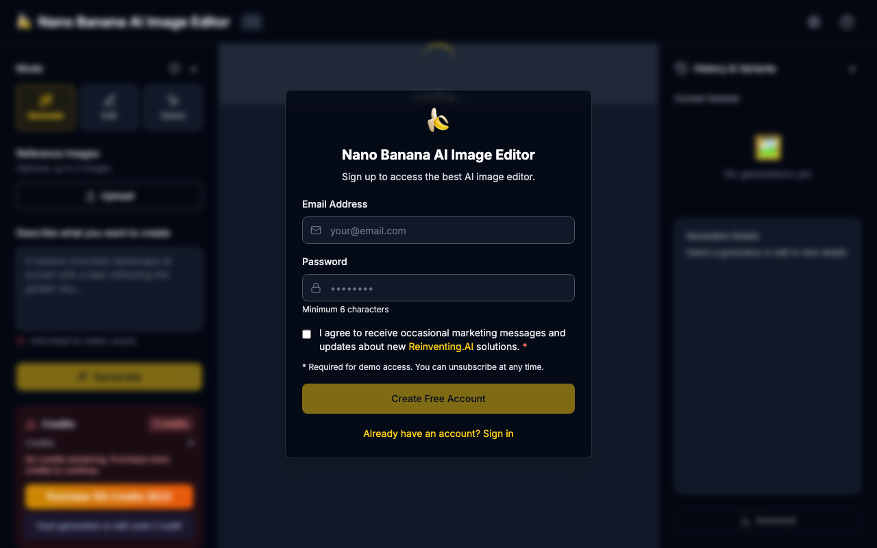 Nano Banana Editor — screenshot