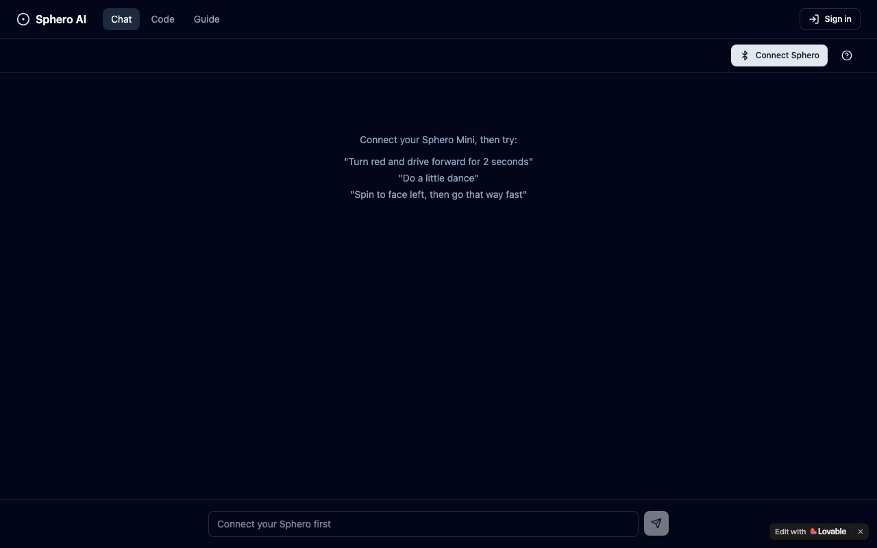 SpheroAI — screenshot
