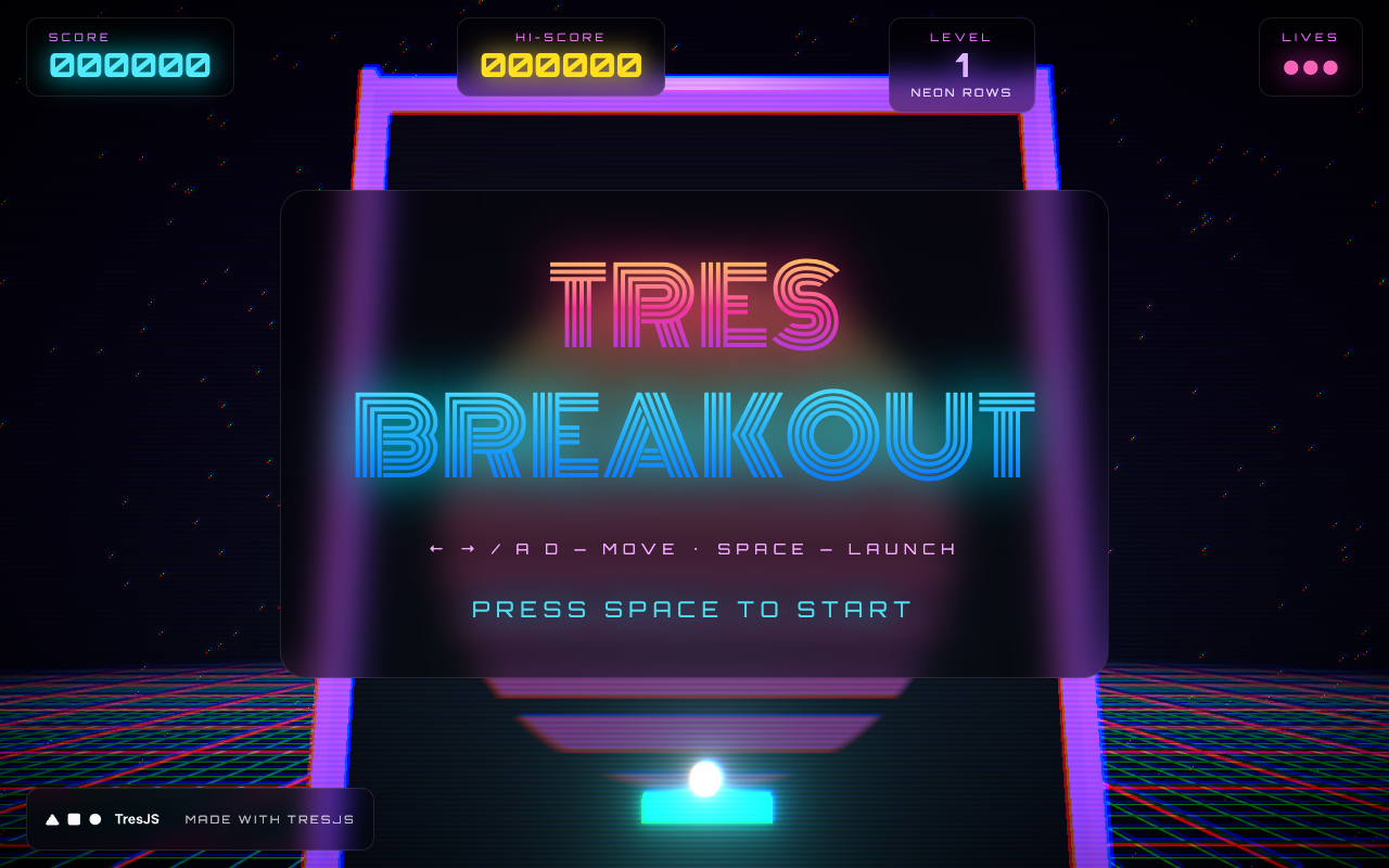 Tres Breakout '84 — screenshot