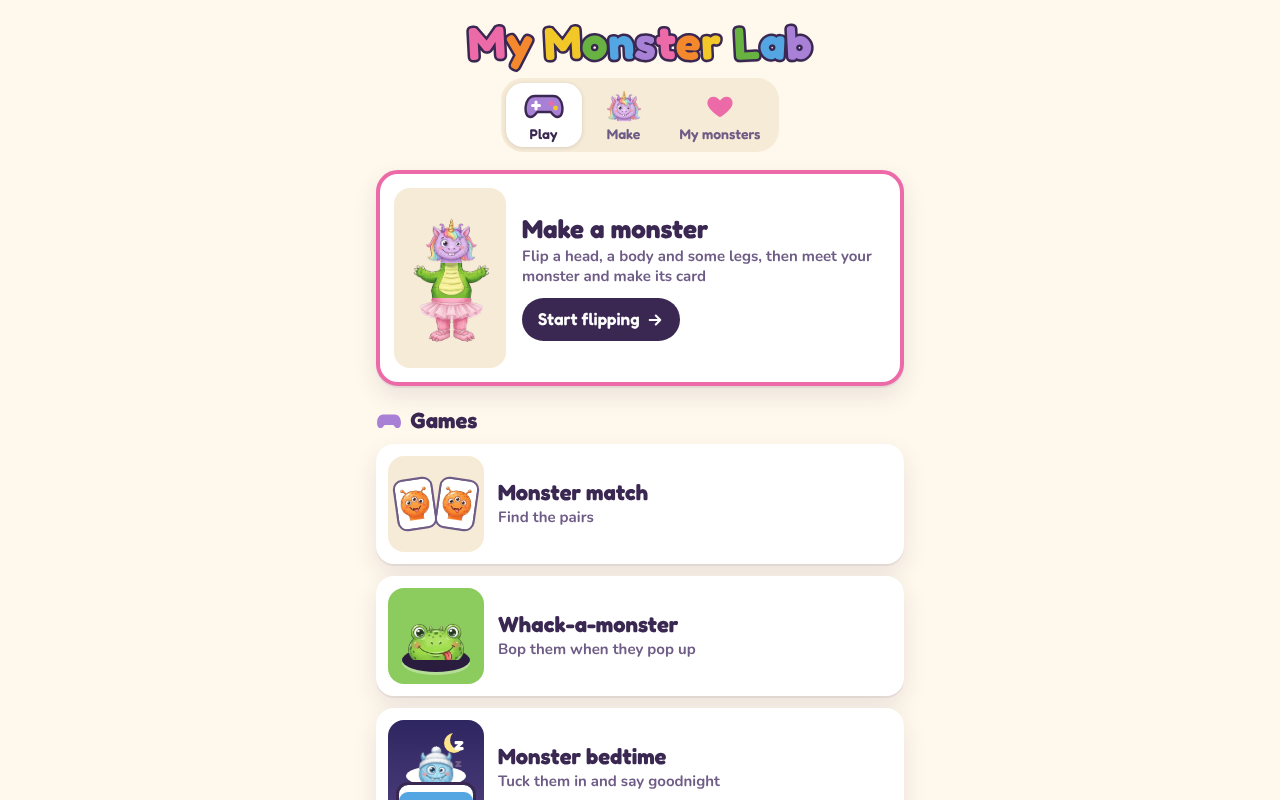 Monster Lab — screenshot