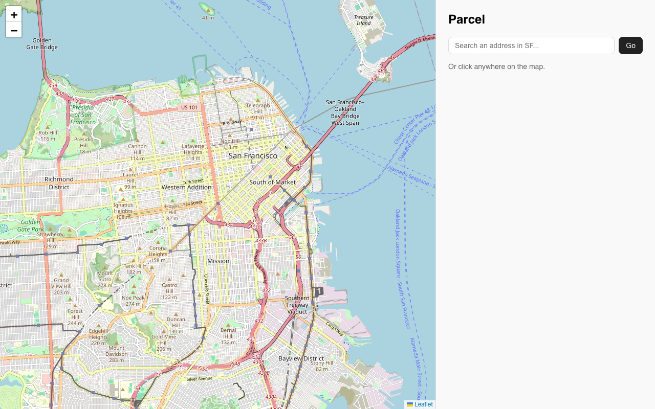 Parcel — screenshot