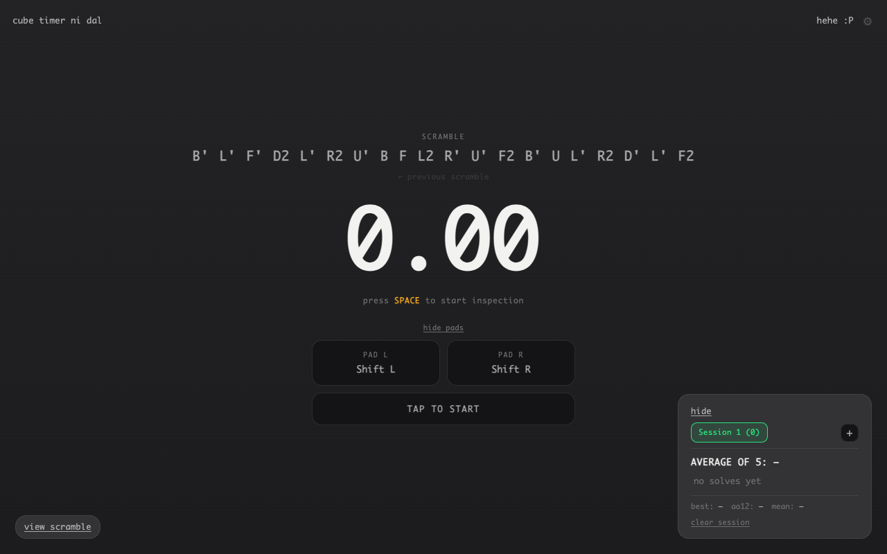 Cube Timer — screenshot